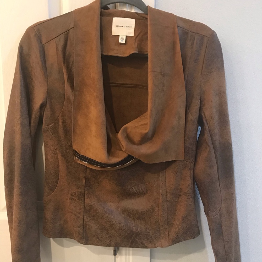Brown Faux Suede Jacket